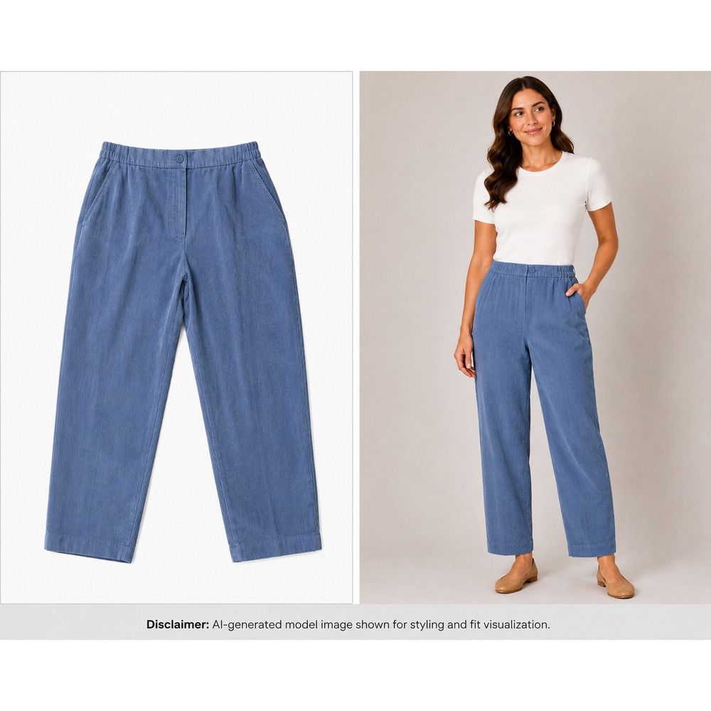 Gordon of Philadelphia Vintage Blue Corduroy High Waist Straight Leg Pants‎ 10